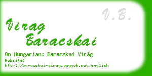 virag baracskai business card