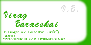 virag baracskai business card